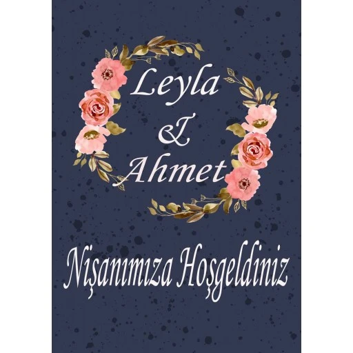 Söz, Nişan Düğün Afiş,karşılama Panosu Branda Kişiye Özel Sn40
