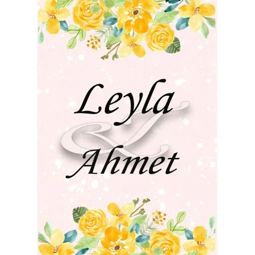 Söz, Nişan Düğün Afiş,karşılama Panosu Branda Kişiye Özel Sn41