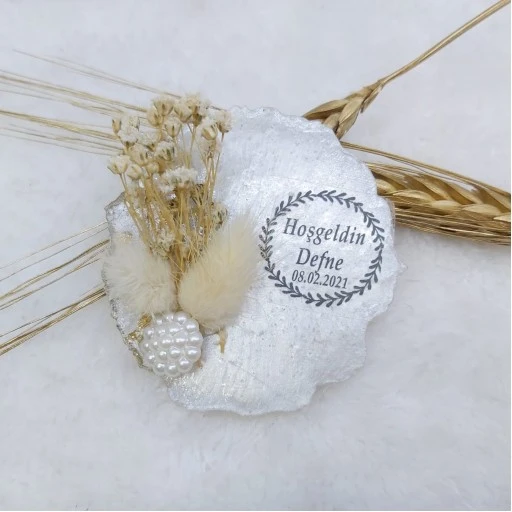 Epoksi Magnet Buzdolabı Süsü Nişan Nikah Şekeri Hediyelik