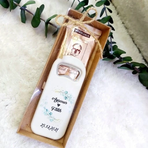 Kutulu Dikey Açacak Magnet Ve Kahve Söz Nişan Nikah Şekeri Hatıralık Hediyelikleri