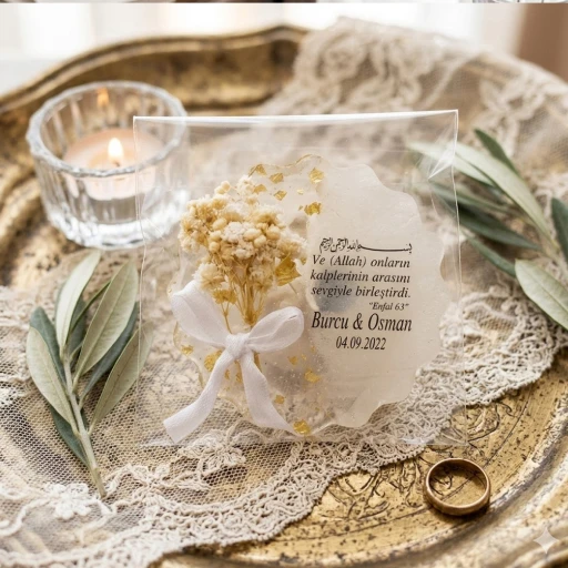 2024 Trendi Epoksi Nikah Şekeri Hediyelik Magnet