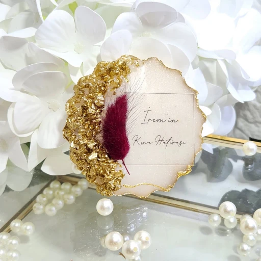 Yeni Trendi Epoksi Nikah Şekeri Söz Kına Hediyelik Magnet 