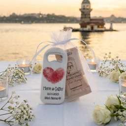 Nikah Şekeri Tül Kese İçinde Dikey Açacak Ve Türk Kahvesi