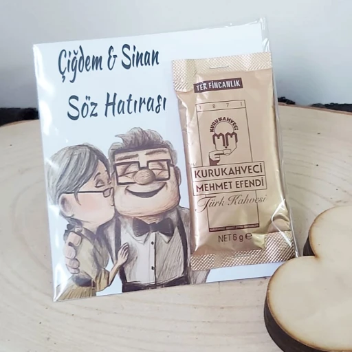 40 Yıl Hatır Türk Kahveli Nikah Şekeri Nişan Hatırası Söz Hediyesi Up Dizayn