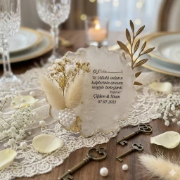Epoksi Nikah Şekeri Hediyelik Magnet