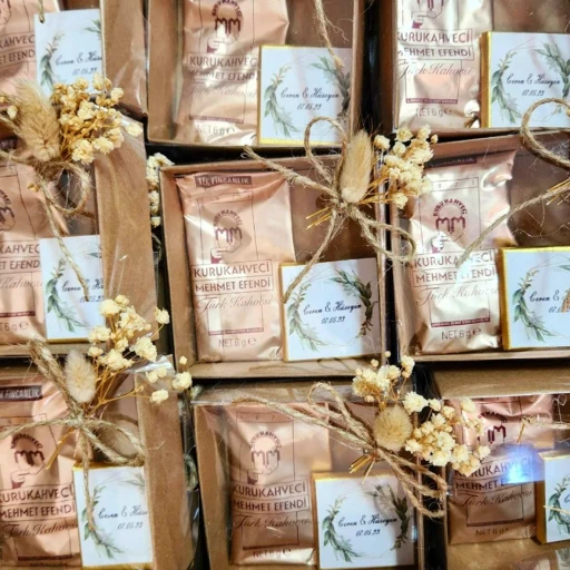 Kahve Ve Madlen Çikolata Kutulu Söz Nişan Nikah Şekeri Es