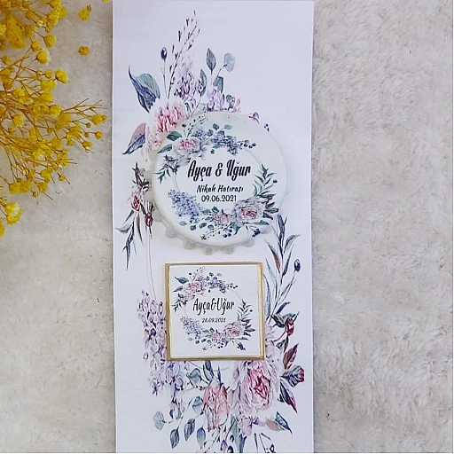 Kağıt Üzeri Kapak Açacak Ve Çikolata Hediyelik