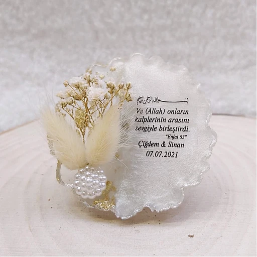 Epoksi Nikah Şekeri Hediyelik Magnet