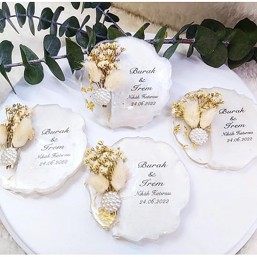 Epoksi Nikah Şekeri Hediyelik Magnet