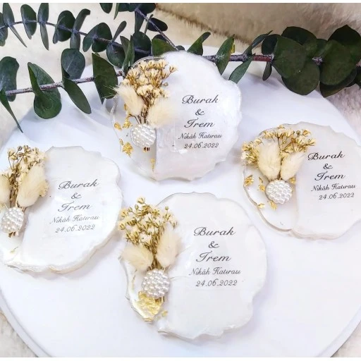 Epoksi Nikah Şekeri Hediyelik Magnet