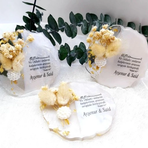 Epoksi Nikah Şekeri Hediyelik Magnet