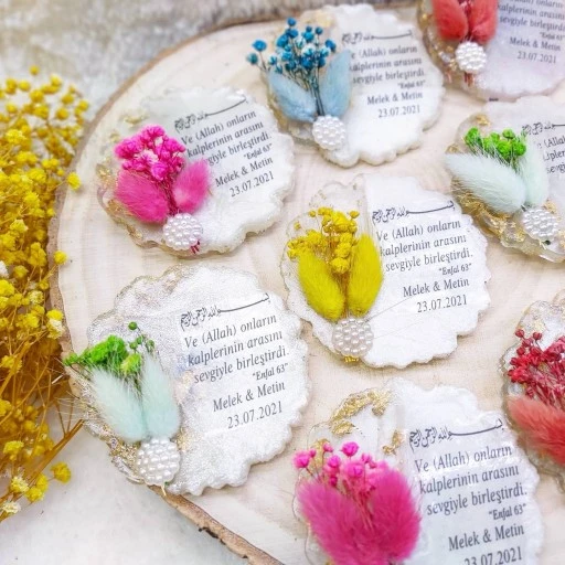 Epoksi Nişan Şekeri Magnet