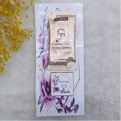 Kağıt Üzeri Kahve Ve Çikolata Nişan Hediyelik