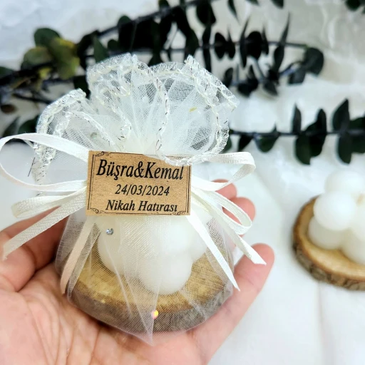 Bubble Mum Kütük Üzeri Nikah Nişan Kına Hediyelik Nikah Şekeri