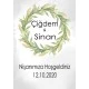 Söz Nişan Afiş,karşılama Panosu Branda Kişiye Özel Sn139 Masa Arkası Yeşil Çiçekli