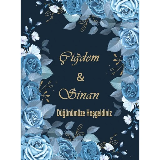 Söz Nişan Afiş,karşılama Panosu Branda Kişiye Özel Sn151 Masa Arkası Fon