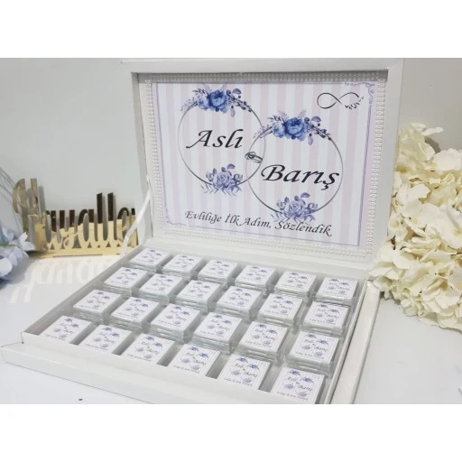 72 Li Karton Kutu Söz Nişan Çikolatası