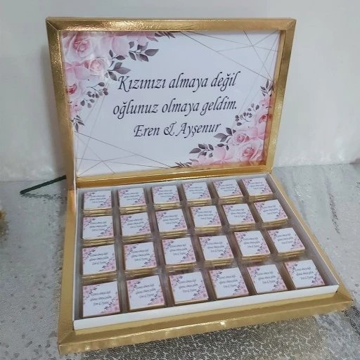 Karton Kutu 48 Li Söz Nişan Çikolatası Ed108