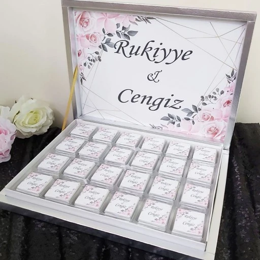 Karton Kutu 48 Li Söz Nişan Çikolatası Ed108