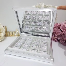 Pleksi Kaplı Kutu İçi ve Dışı Kız İsteme Çikolatası