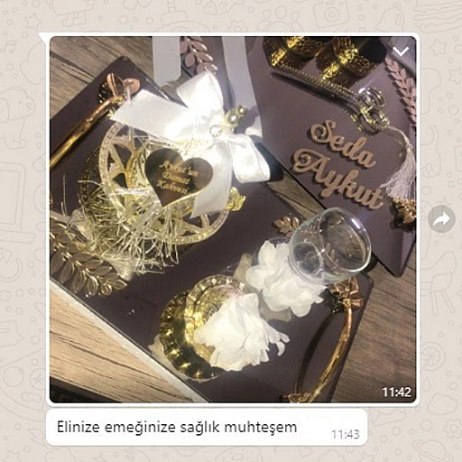 Metal Tutmalı Kare Aynalı Tepsi Yaprak Desenli Söz Nişan Tepsisi Ve Damat Kahve Takımı 2 Li Set Dev Kampanya