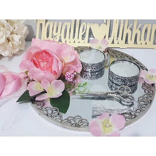 Oval Süslemeli Yüzük Tepsisi