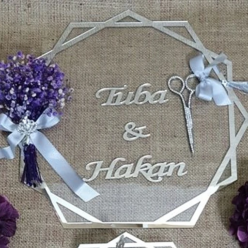 Şeffaf Pleksi Söz Nişan Yüzük Tepsisi