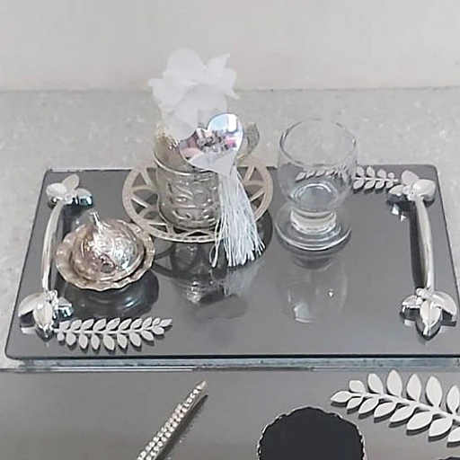 Yaprak Desenli Damat Kahvesi Tüm Parçalar Dahil