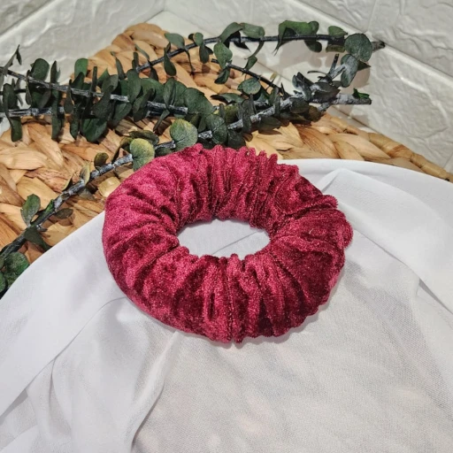 Nişam Tepsisi Süleme Halka Kadife Pofuduk Fincan Altı Bordo