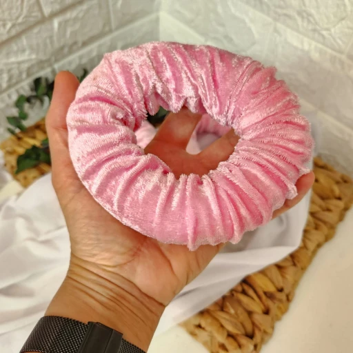 Nişam Tepsisi Süleme Halka Kadife Pofuduk Fincan Altı Pembe 1 Adet