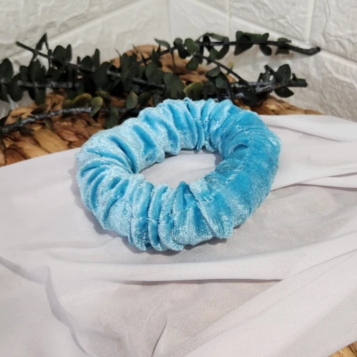 Nişam Tepsisi Süleme Halka Kadife Pofuduk Fincan Altı Turkuaz 1 Adet