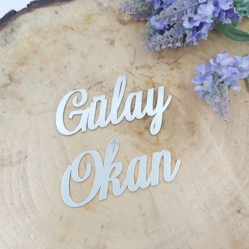 Söz Nişan Tepsisi İçin Elyazısı Pleksi