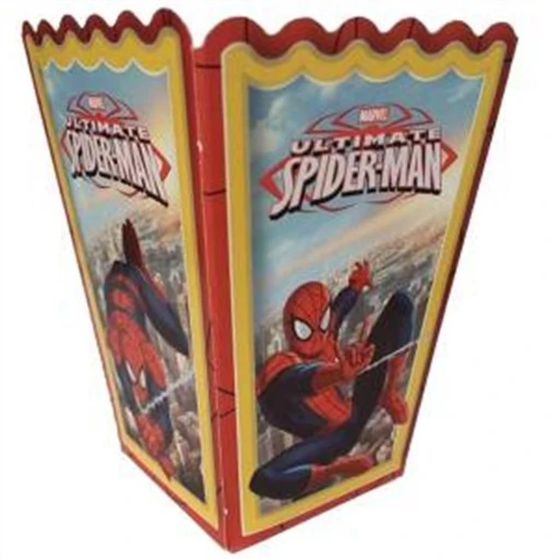 Pop Corn Mısır Kutusu Spiderman Örümcek Adam Temalı
