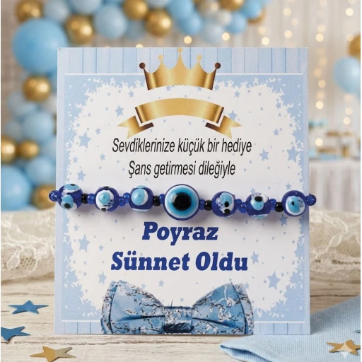 Bileklik Sünnet Hediyelik Nazarlıklı Lüks Şans Bilekliği 