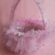 Pembe Tüllü Bebek Şekeri Sepeti