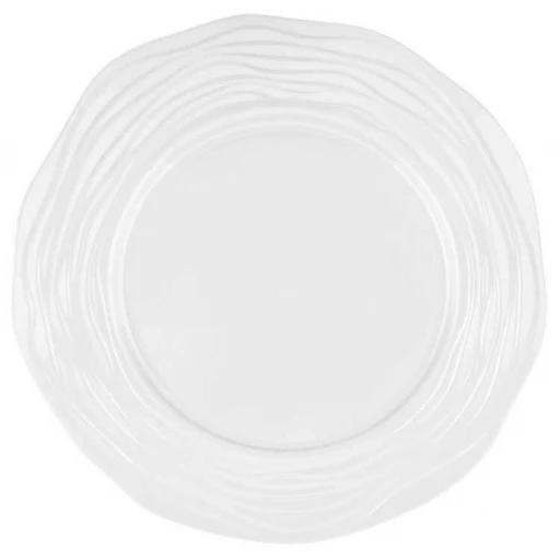 Tabak Kristal Mika 26 cm Beyaz 6'lı