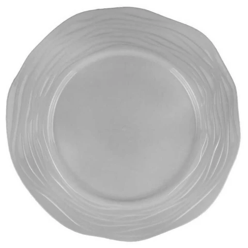 Tabak Kristal Mika 26 cm Gümüş 6'lı