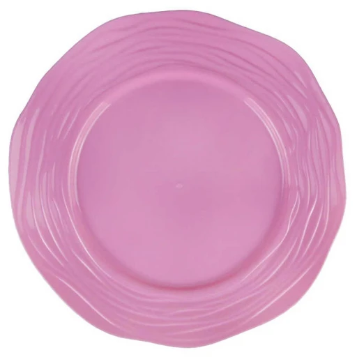 Tabak Kristal Mika 26 cm Pembe 6'lı