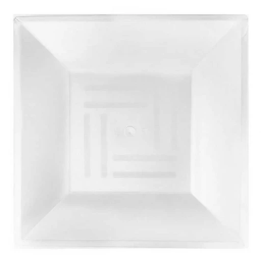 Tabak Kristal Mika Kare 21 cm Beyaz 6'lı