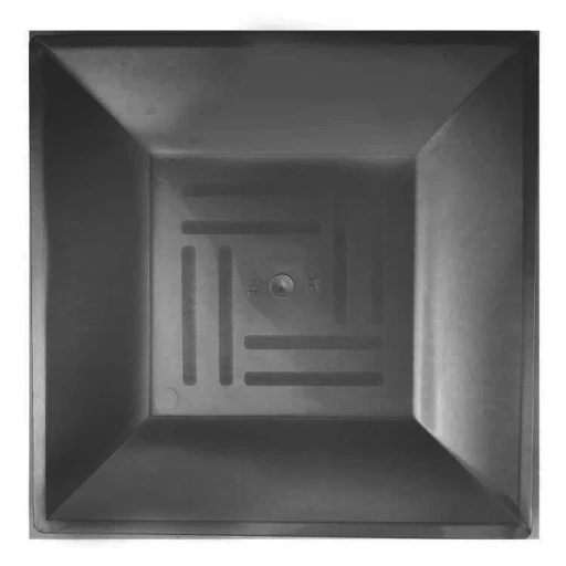 Tabak Kristal Mika Kare 21 cm Siyah 6'lı