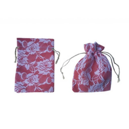 Kese Dantel Kaplamalı Kırmızı 9*12cm P10