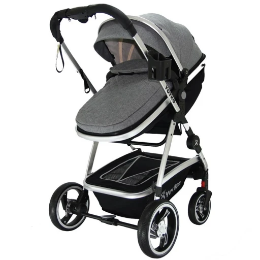 Yoyko City Seyahat Sistem Bebek Arabası 3 İn 1 Gri Silver