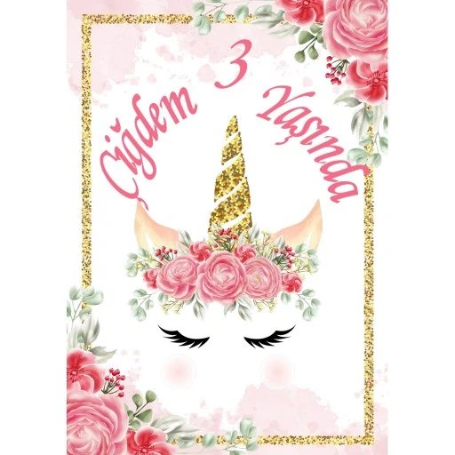 Unicorn Afiş,karşılama Panosu Branda Kişiye Özel Hdts131