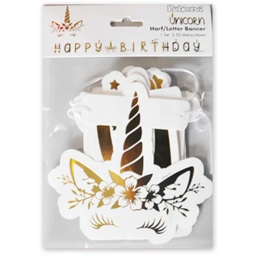 Unıcorn Flama Happy Bırthday Altın