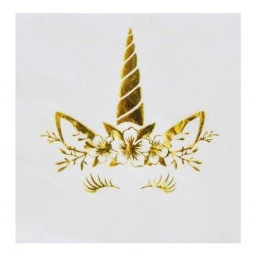 Unıcorn Peçete Varaklı Altın 33x33 cm 16'lı
