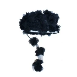 Çiçek Tül Laz.kes.büyük Siyah P10yard(120çiçek)
