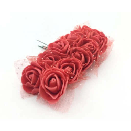 Gül Lateks Tüllü Kırmızı P144