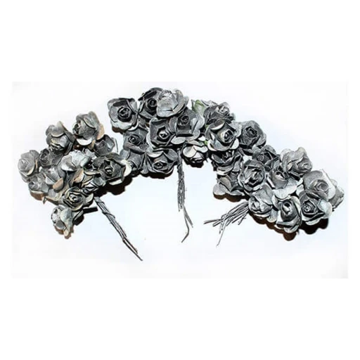 Gül Kağıttan Orta Boy Gümüş P 100