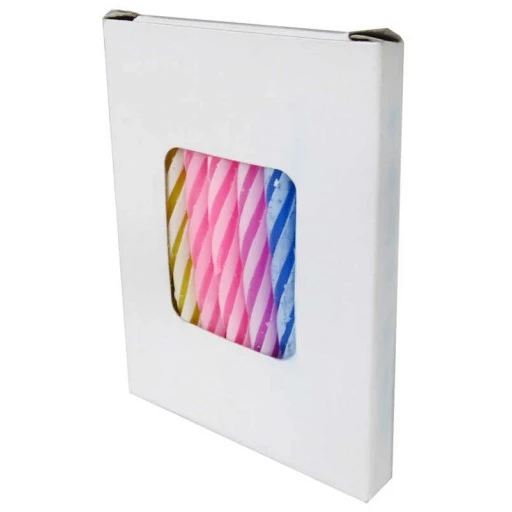 Mum Çizgili Kutulu Rengarenk 9'li