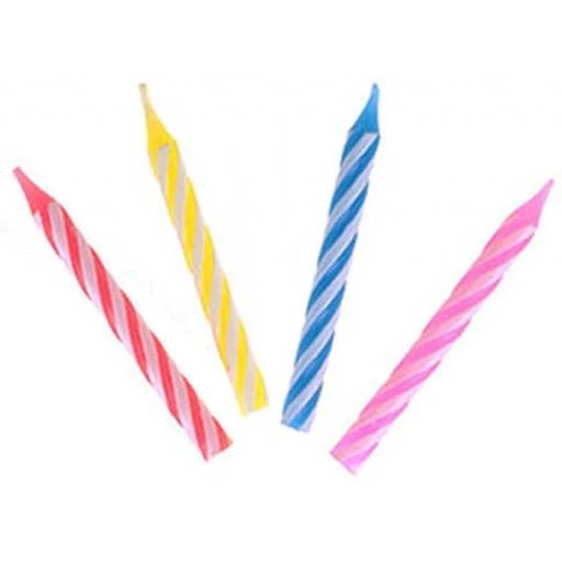 Mum Çizgili Kutulu Rengarenk 9'li